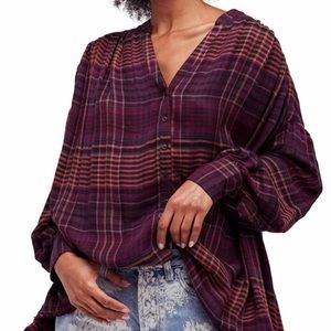 Free People Plaid Tunic (oversized) size L